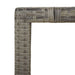 Garden Table with Wooden Top Grey Poly Rattan&solid Wood