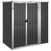 Garden Tool Shed Anthracite 161x89x161 Cm Galvanised Steel