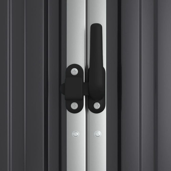 Garden Tool Shed Anthracite 161x89x161 Cm Galvanised Steel