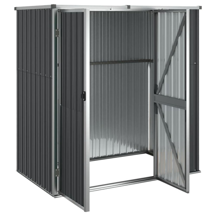 Garden Tool Shed Anthracite 161x89x161 Cm Galvanised Steel