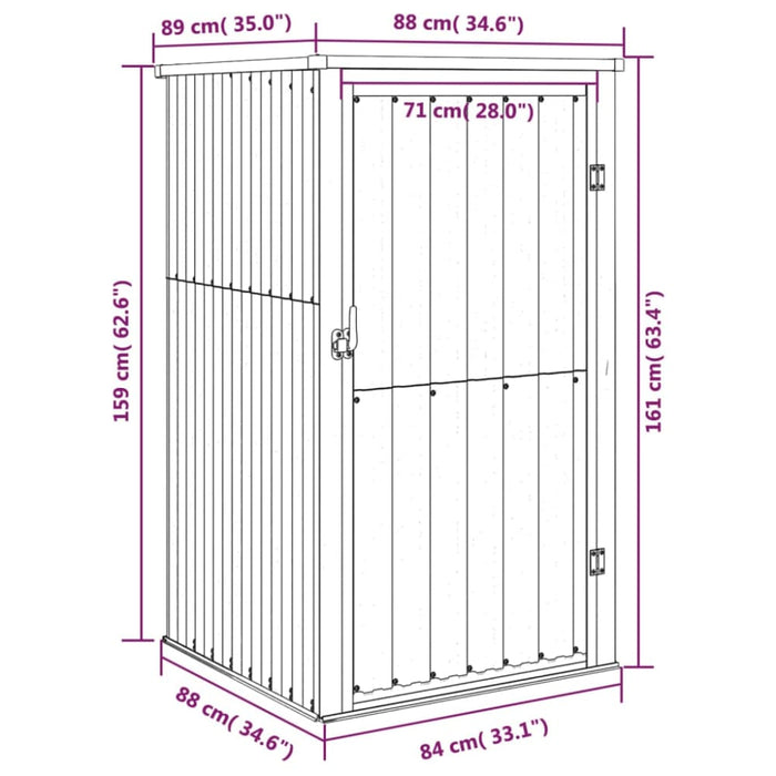 Garden Tool Shed Green 88x89x161 Cm Galvanised Steel Tolxbp