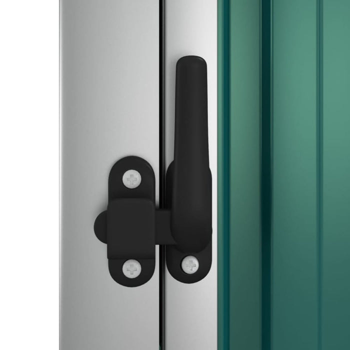 Garden Tool Shed Green 88x89x161 Cm Galvanised Steel Tolxbp