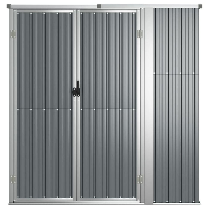 Garden Tool Shed Grey 161x89x161 Cm Galvanised Steel Tolxob