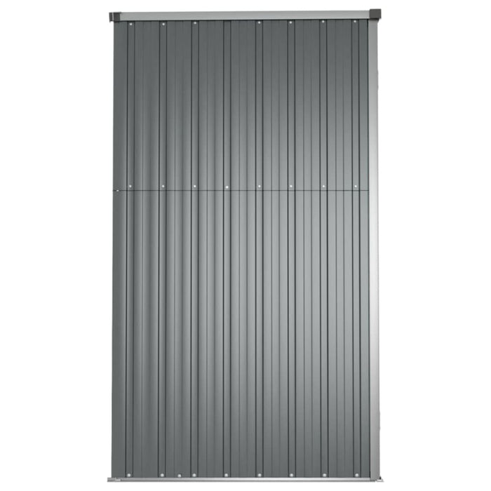 Garden Tool Shed Grey 161x89x161 Cm Galvanised Steel Tolxob