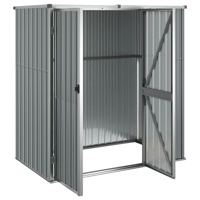 Garden Tool Shed Grey 161x89x161 Cm Galvanised Steel Tolxob