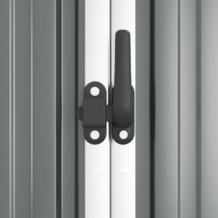 Garden Tool Shed Grey 161x89x161 Cm Galvanised Steel Tolxob