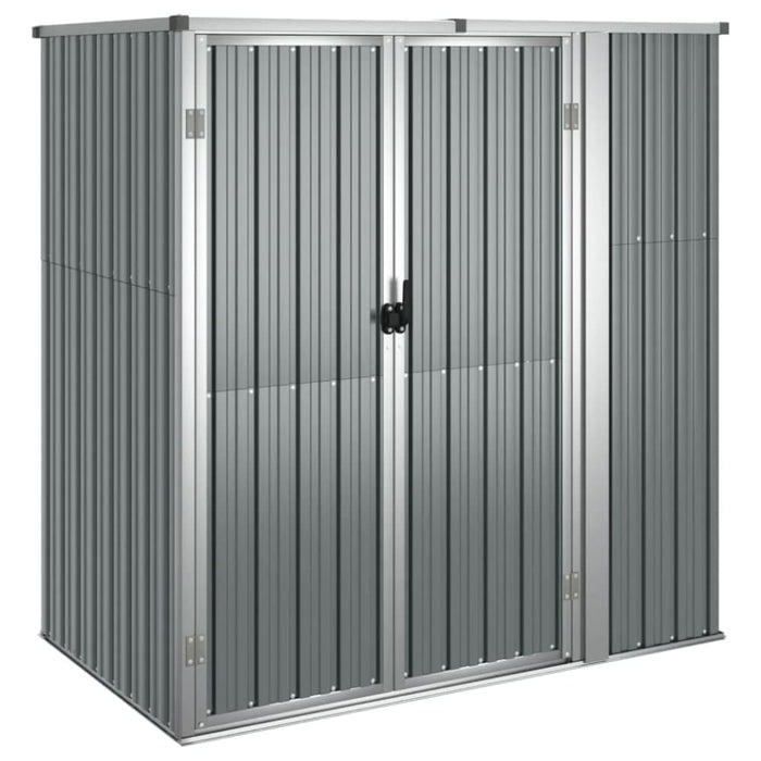 Garden Tool Shed Grey 161x89x161 Cm Galvanised Steel Tolxob