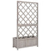 Garden Trellis Planter Grey 70x30x135 Cm Solid Firwood