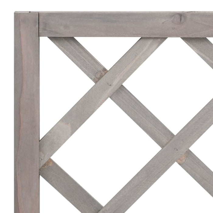 Garden Trellis Planter Grey 70x30x135 Cm Solid Firwood