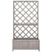 Garden Trellis Planter Grey 70x30x135 Cm Solid Firwood