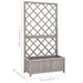 Garden Trellis Planter Grey 70x30x135 Cm Solid Firwood