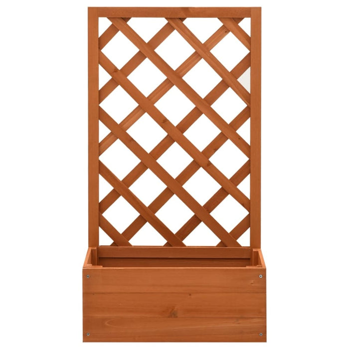 Garden Trellis Planter Orange 50x25x90 Cm Solid Firwood