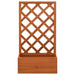 Garden Trellis Planter Orange 50x25x90 Cm Solid Firwood