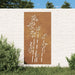 Garden Wall Decoration 105x55 Cm Corten Steel Bamboo Design