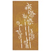 Garden Wall Decoration 105x55 Cm Corten Steel Bamboo Design