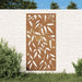 Garden Wall Decoration 105x55 Cm Corten Steel Bamboo Leaf