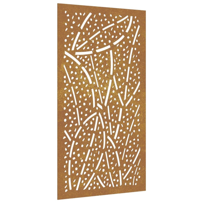 Garden Wall Decoration 105x55 Cm Corten Steel Leaf Design