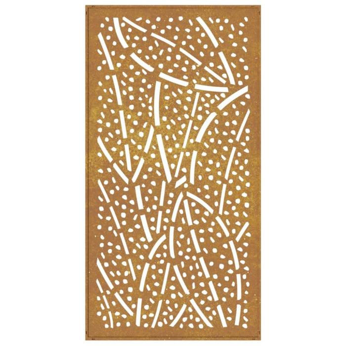 Garden Wall Decoration 105x55 Cm Corten Steel Leaf Design