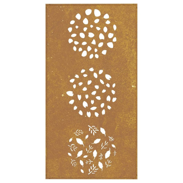 Garden Wall Decoration 105x55 Cm Corten Steel Leaf Design