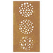 Garden Wall Decoration 105x55 Cm Corten Steel Leaf Design