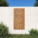 Garden Wall Decoration 105x55 Cm Corten Steel Leaf Design