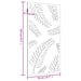 Garden Wall Decoration 105x55 Cm Corten Steel Leaf Design