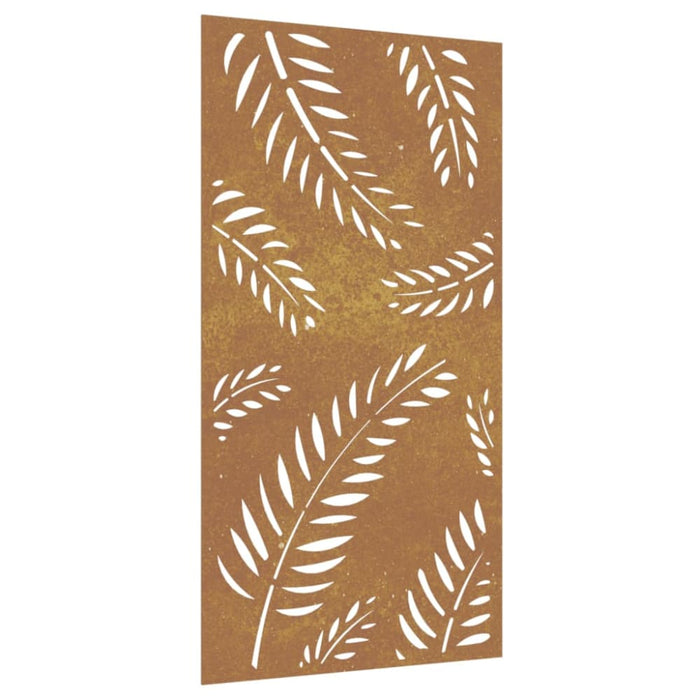 Garden Wall Decoration 105x55 Cm Corten Steel Leaf Design