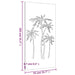Garden Wall Decoration 105x55 Cm Corten Steel Palm Tree