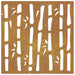 Garden Wall Decoration 55x55 Cm Corten Steel Bamboo Design