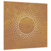 Garden Wall Decoration 55x55 Cm Corten Steel Sun Design