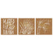 Garden Wall Decorations 3 Pcs 55x55 Cm Corten Steel Grass
