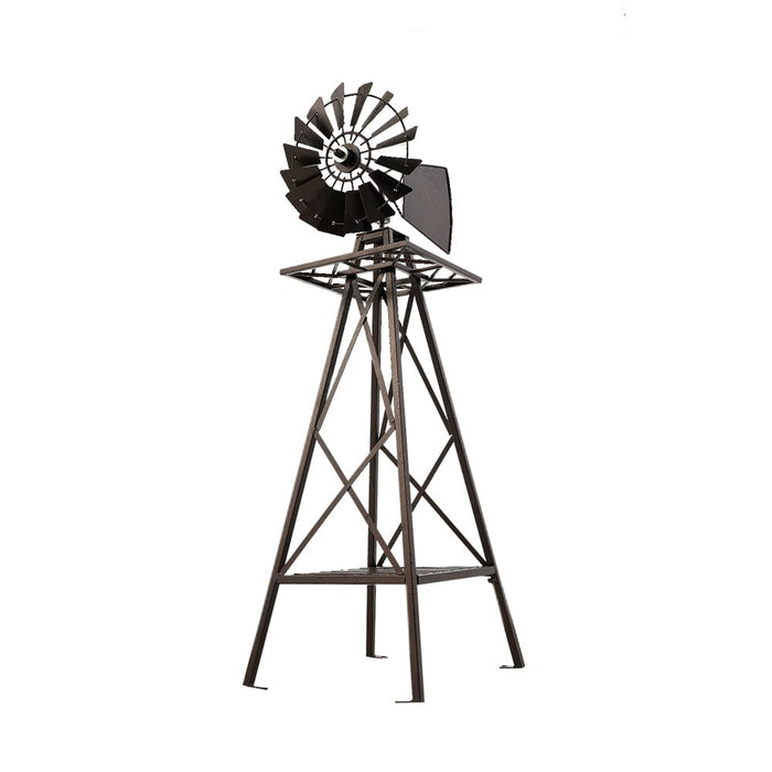 Garden Windmill 160cm Metal Ornaments Outdoor Decor