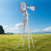 Garden Windmill 6ft 186cm Metal Ornaments Outdoor Decor