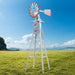 Garden Windmill 8ft 245cm Metal Ornaments Outdoor Decor