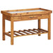 Garden Work Bench with Zinc Top Solid Acacia Wood Alplo