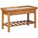 Garden Work Bench with Zinc Top Solid Acacia Wood Alplo