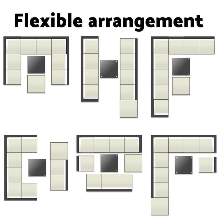 Gardeon 10pc Sofa Set with Storage Cover Outdoor Furniture