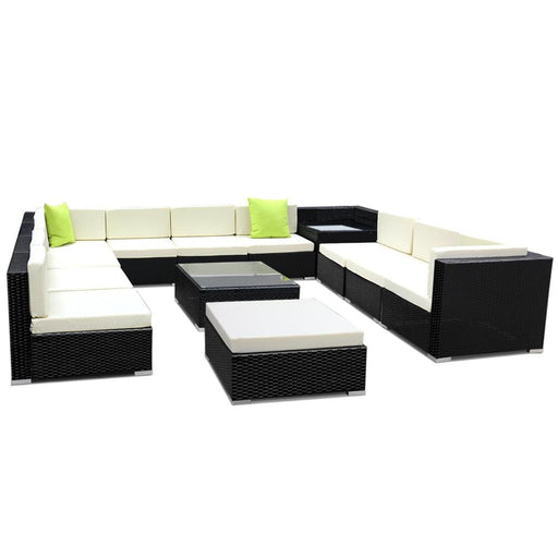 Gardeon 13pc Outdoor Furniture Sofa Set Wicker Garden Patio