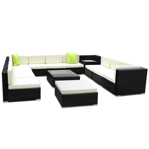 Gardeon 13pc Sofa Set with Storage Cover Outdoor Furniture