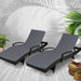 Gardeon Set Of 2 Outdoor Sun Lounge Chair With Cushion