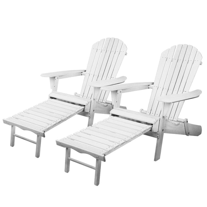 Gardeon Set of 2 Outdoor Sun Lounge Chairs Patio Furniture