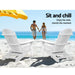 Gardeon Set of 2 Outdoor Sun Lounge Chairs Patio Furniture