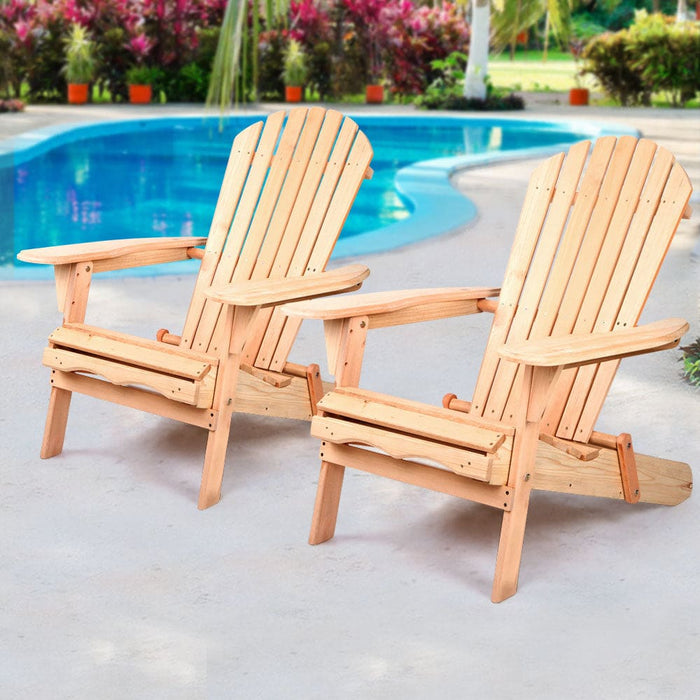 Gardeon Set of 2 Patio Furniture Outdoor Chairs Beach Chair