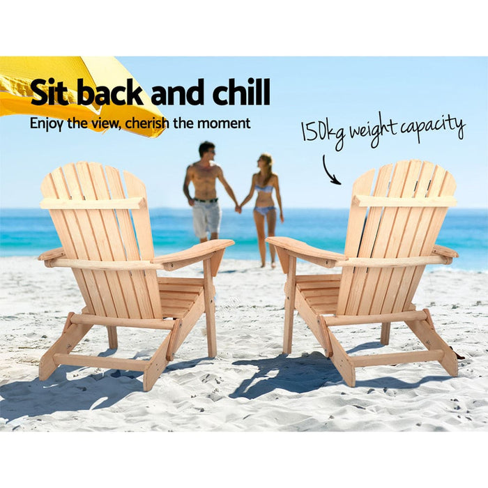 Gardeon Set of 2 Patio Furniture Outdoor Chairs Beach Chair