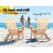 Gardeon Set of 2 Patio Furniture Outdoor Chairs Beach Chair
