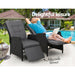 Gardeon Set of 2 Recliner Chairs Sun Lounge Outdoor