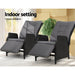 Gardeon Set of 2 Recliner Chairs Sun Lounge Outdoor