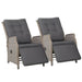 Gardeon Set of 2 Recliner Chairs Sun Lounge Outdoor