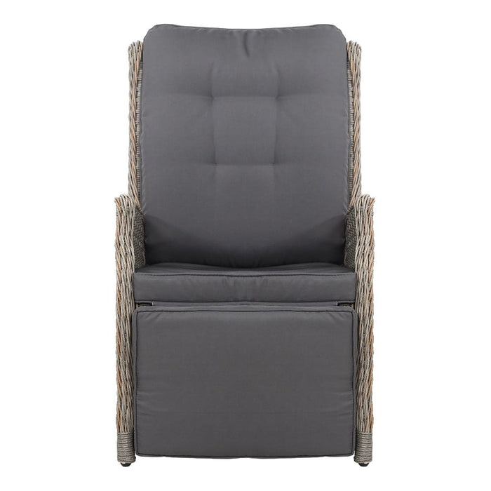 Gardeon Set of 2 Recliner Chairs Sun Lounge Outdoor
