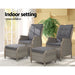 Gardeon Set of 2 Recliner Chairs Sun Lounge Outdoor Patio